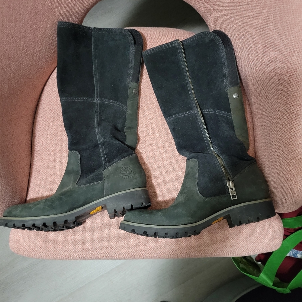 🚨 SALE Timberland Genuine Leather Boots stretch band for calves